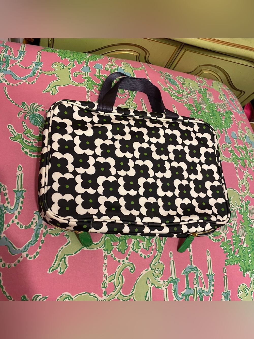 Orla Kiely Zip Around Abstract Floral Design Make-Up Bag Floral 8x12"
